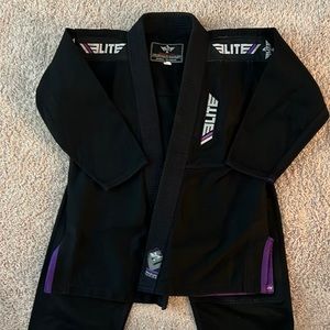 Elite Sports Kids C2 BJJ Gi Brazilian Jiu Jitsu black purple